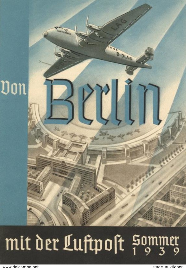 Flugpost Buch Von Berlin Mit Der Luftpost Sommer 1939 Broschüre 22 Seiten II - Aviatori