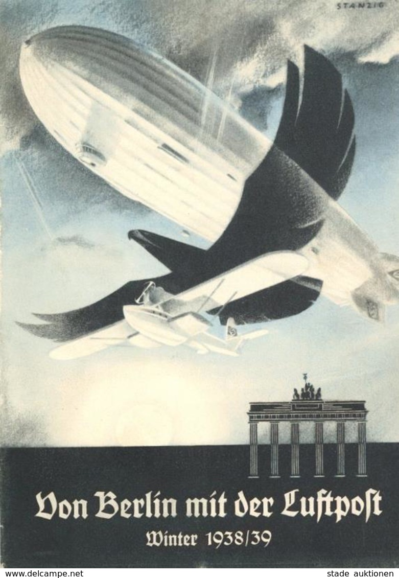 Flugpost Buch Von Berlin Mit Der Luftpost Winter 1938/39 Broschüre 22 Seiten II - Aviatori