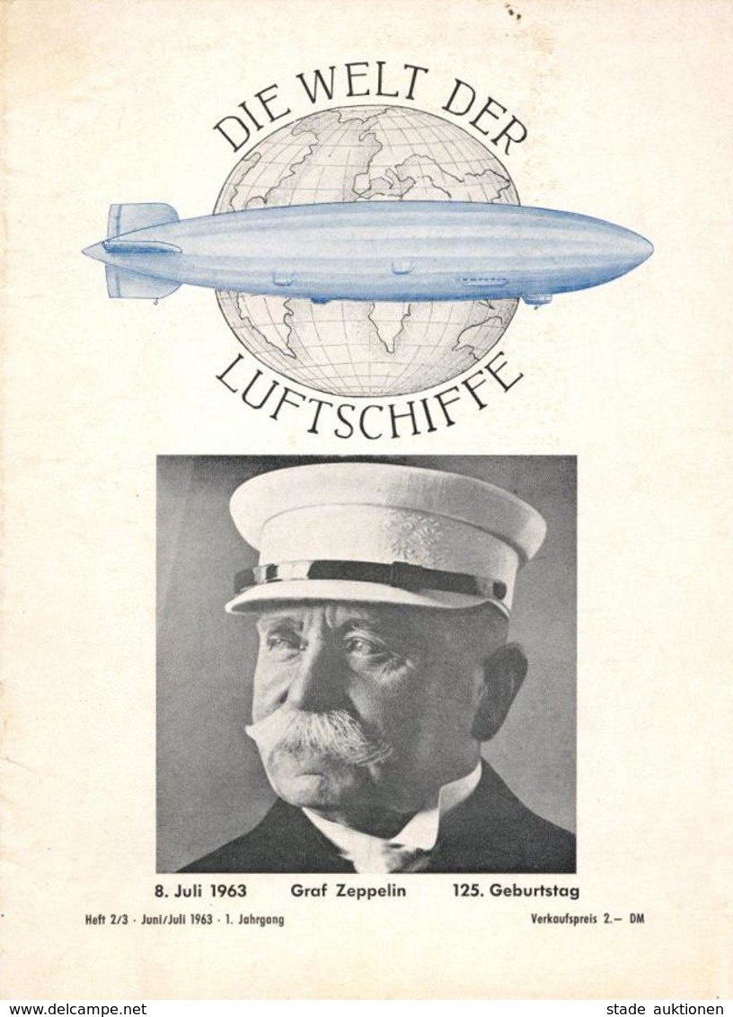 Buch Zeppelin Die Welt Der Luftschiffe Graf Zeppelin 125. Geburtstag Hrsg. Verein Für Luftschifffahrt 1963 31 Seiten Vie - Airships
