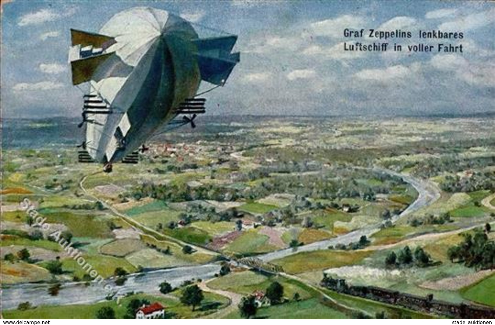 Zeppelin Verlag TSN 920 Künstlerkarte I-II Dirigeable - Airships