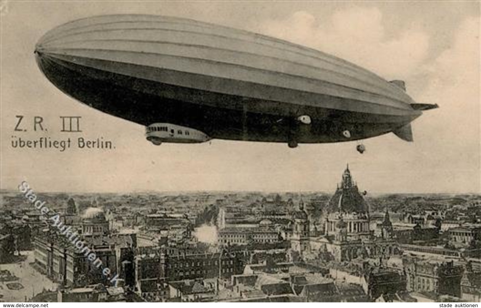 BERLIN - Zeppelin Z.R. III überfliegt Berlin I-II Dirigeable - Dirigeables