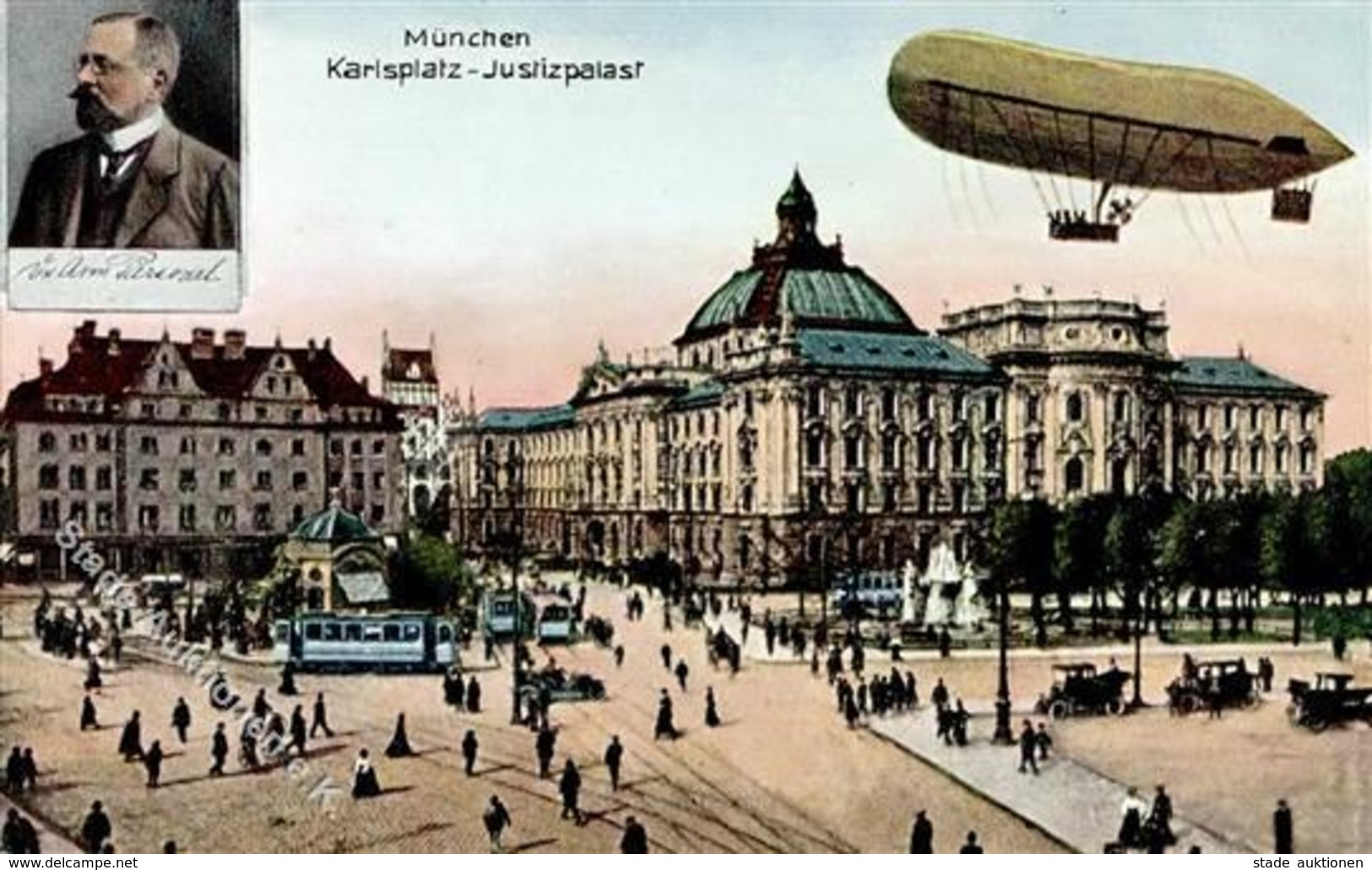 MÜNCHEN - Offiz. Karte D. PARSEVAL-LUFTFAHRZEUG-GESELLSCHAFT I - Airships