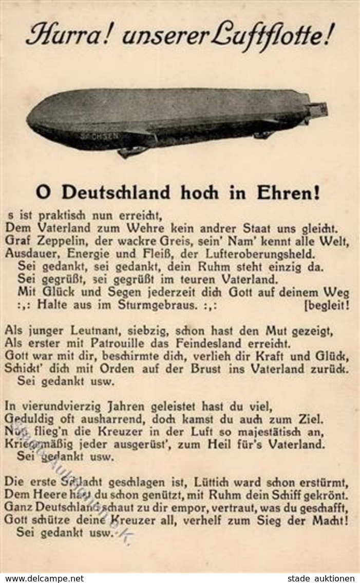 ZEPPELIN SACHSEN - Hurra! Unsere LUFTFLOTTE I-II - Airships