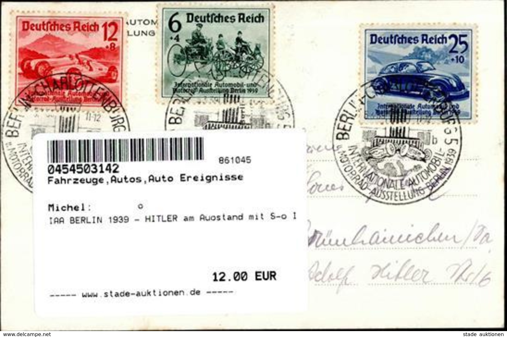 IAA BERLIN 1939 - HITLER Am Auostand Mit S-o I - PKW
