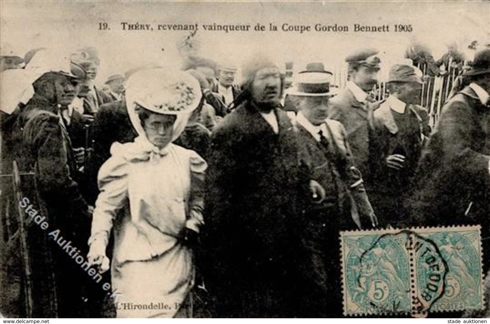 Gordon-Bennett-Rennen Rennfahrer Thery 1905 1905 II (kl. Einriss, Abgestossen) - Autres & Non Classés