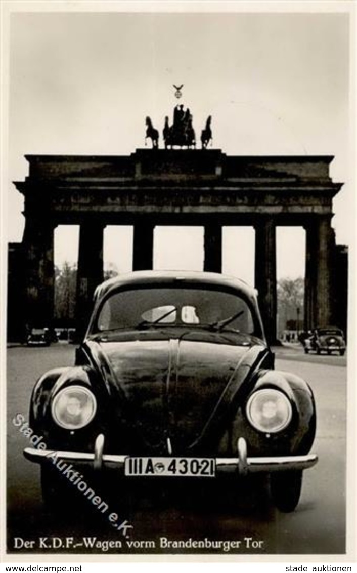 VW - IAA BERLIN 1939 - Der KDF-Wagen Vorm Brandenburger Tor Mit S-o I - Autres & Non Classés