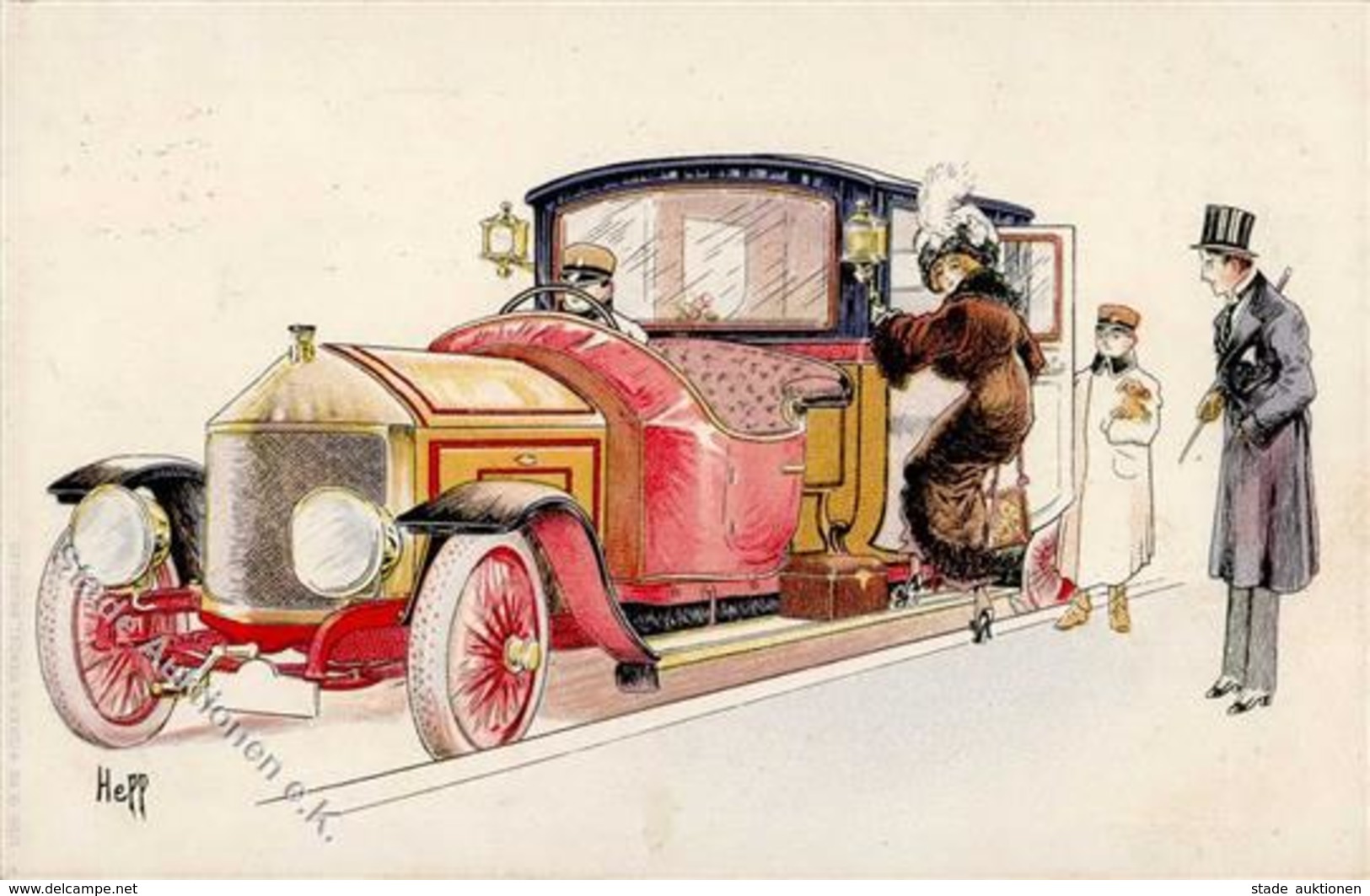 Auto Sign. Hepp Frau Mode  Künstlerkarte 1911 I-II - Autres & Non Classés