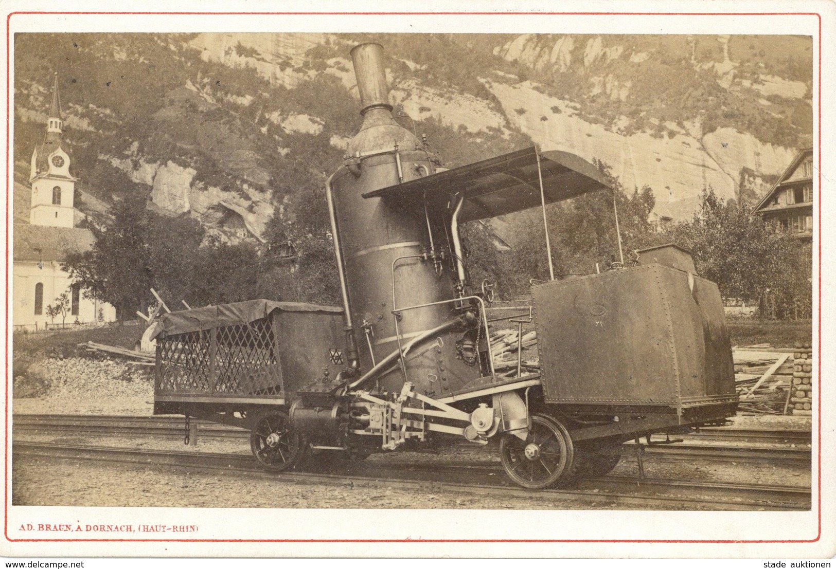 Eisenbahn Bergbahn Schweiz Kabinettfoto Ca. 1880 I-II Chemin De Fer - Trains