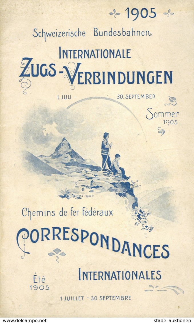 Eisenbahn Schweiz Fahrplan Internationale Zug-Verbingungen 1905 II Chemin De Fer - Trains