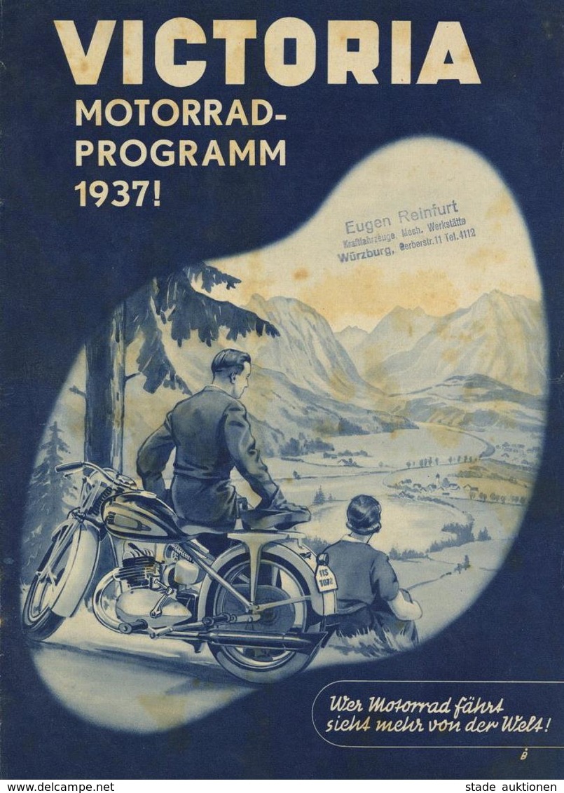 Motorrad Broschüre Victoria Programm 1937 10 Seiten Sehr Viele Abbildungen I-II (fleckig) - Motorbikes