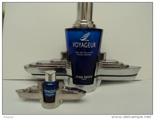 PATOU " VOYAGEUR"  GRAND MODELE  IMPECCABLE CONTENAIT 100 ML  LIRE ET VOIR!! - Miniatures Hommes (sans Boite)