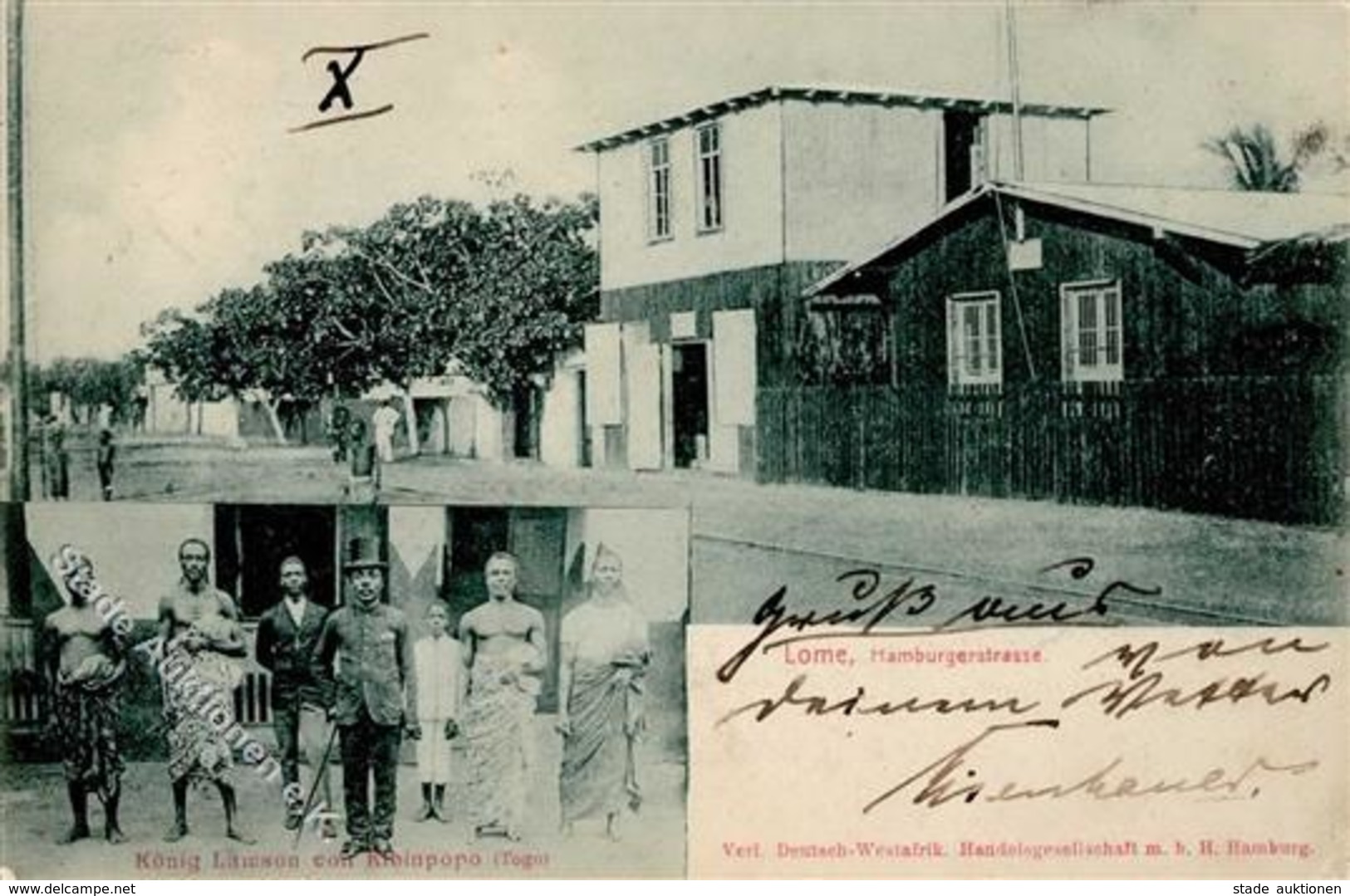 Kolonien Deutsch Südwestafrika Lomé Togo Lome König Lawson Von Kleinpopo Hamburgerstrasse WK I 1905 I-II (Stauchungen) C - Storia