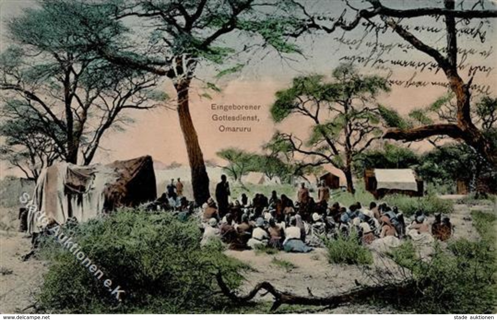 Kolonien Deutsch Südwestafrika Omaruru Eingeborenen Gottestdienst I-II Colonies - History