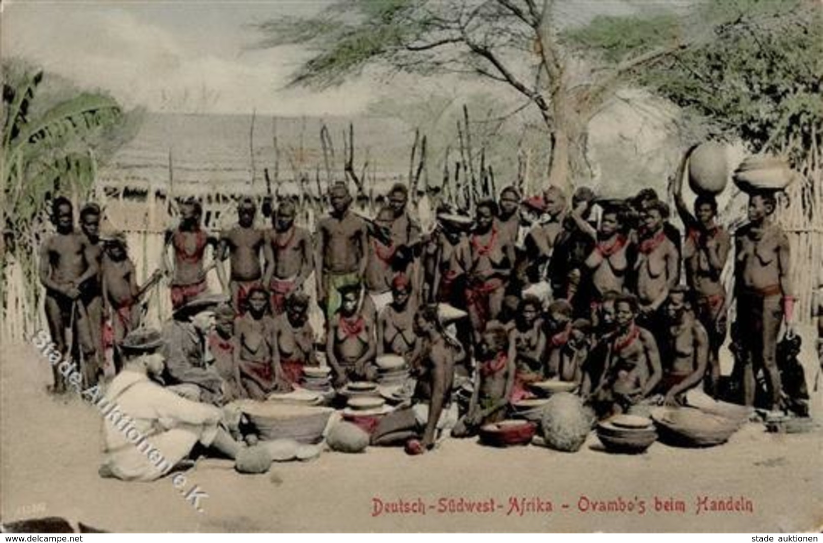 Kolonien Deutsch Südwestafrika Ovambos Beim Handeln I-II Colonies - Geschichte