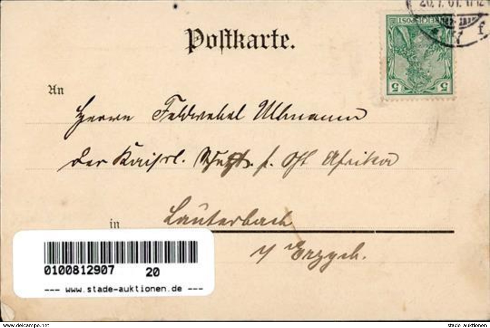 Kolonien Deutsch Südwestafrika Swakopmund Namibia Zigarrenhaus Berlin Und Zweig-Niedrlassung 1901 I-II (fleckig) Colonie - History
