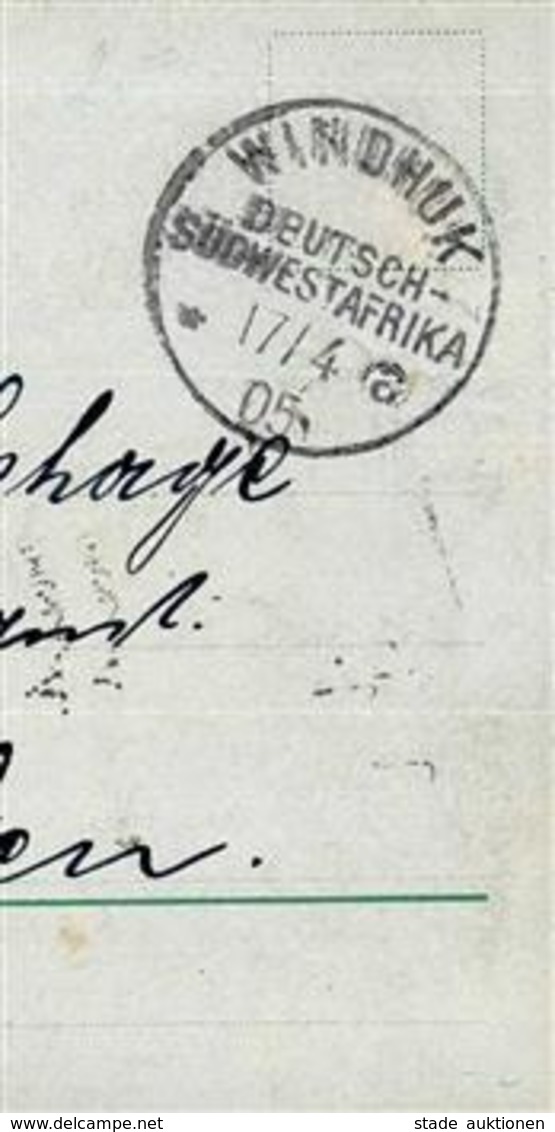 Kolonien Deutsch-Südwestafrika A. Wurm's Magen Doctor Litho Stpl. Windhuk 17.4.05 I-II Colonies - Geschichte
