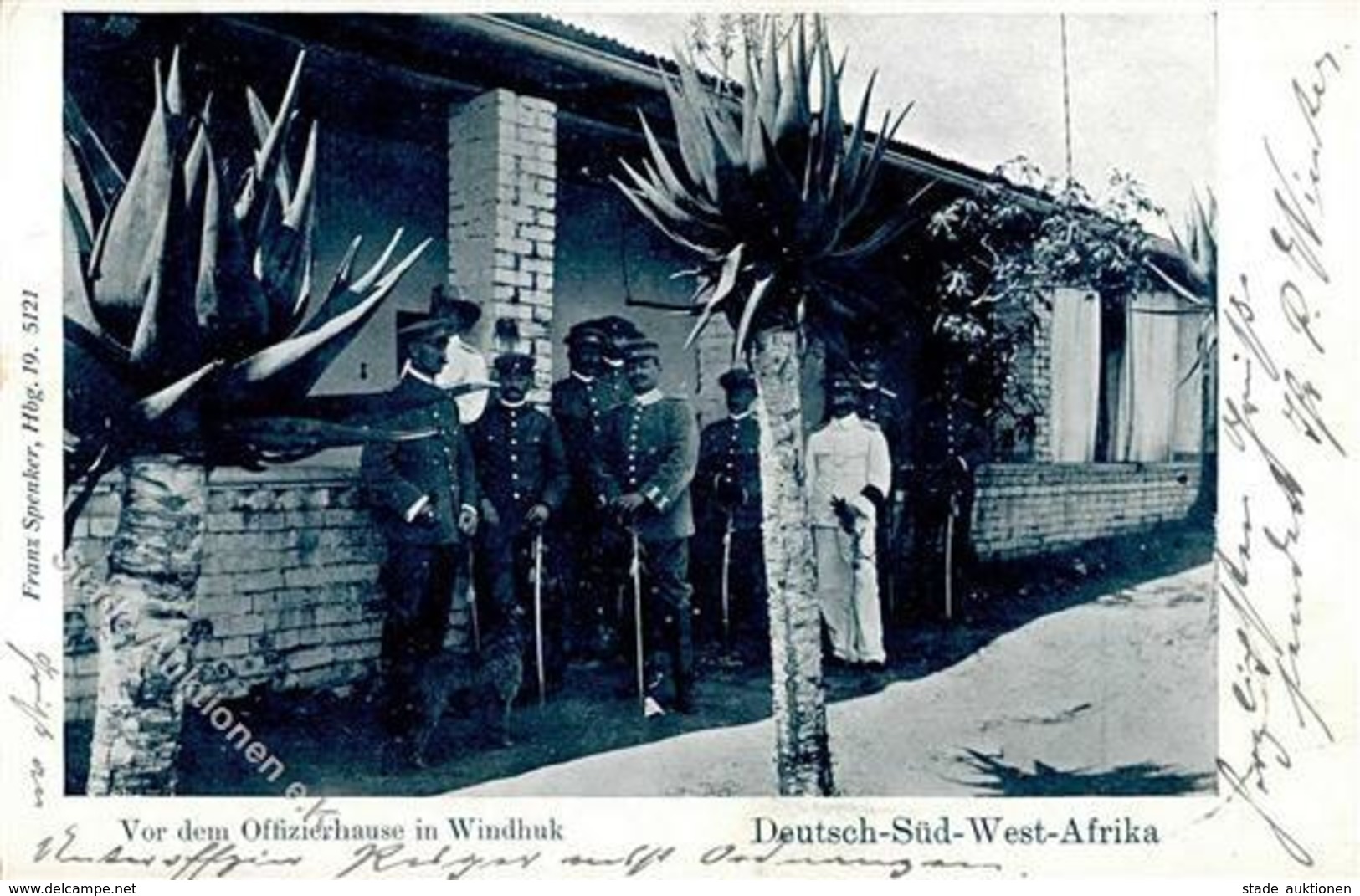 Kolonien Deutsch-Südwestafrika Offizierhaus In Windhuk Stpl. Gobabis 21/8 05 I-II Colonies - History