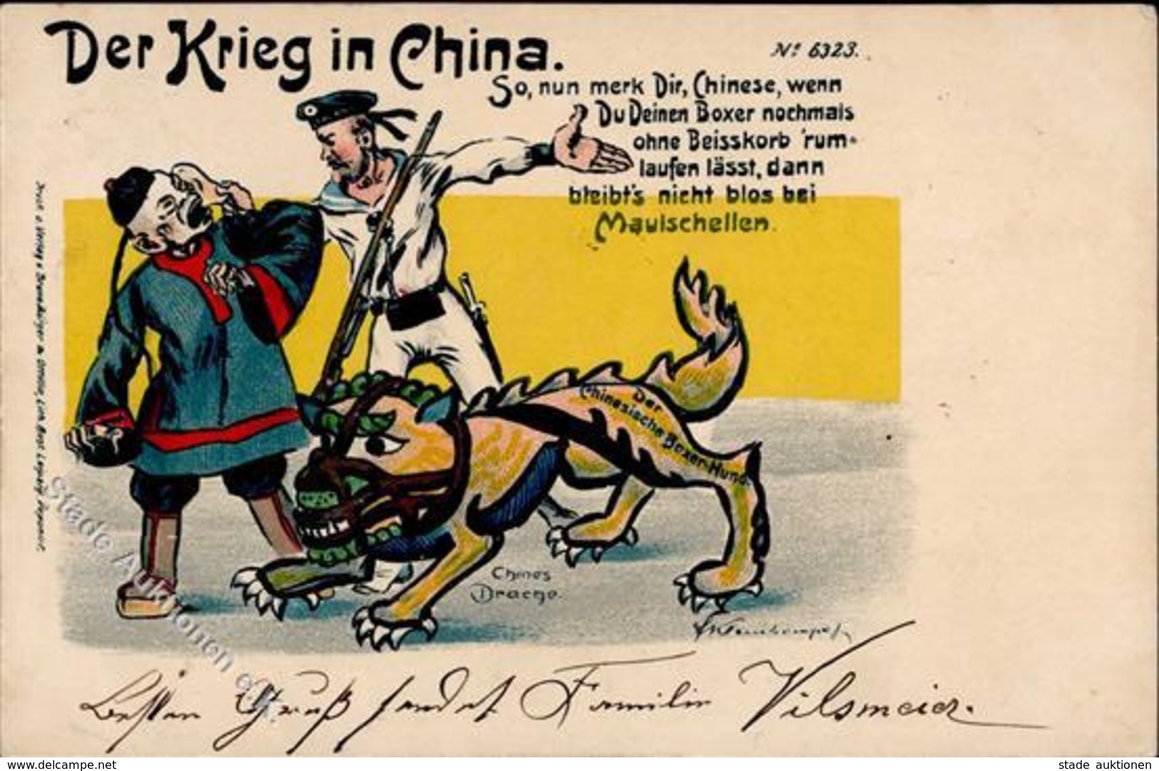 Kolonien Kiautschou Sign. Kleinhempel Krieg In China Propaganda   Künstlerkarte 1900 I-II Colonies - Histoire