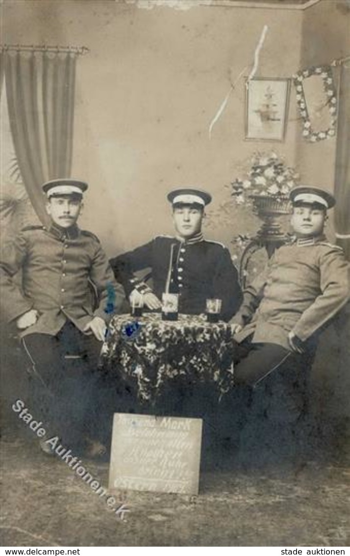 Kolonien Kiautschou Soldaten Uniform Foto AK 1909 I-II (flecken) Colonies - Histoire