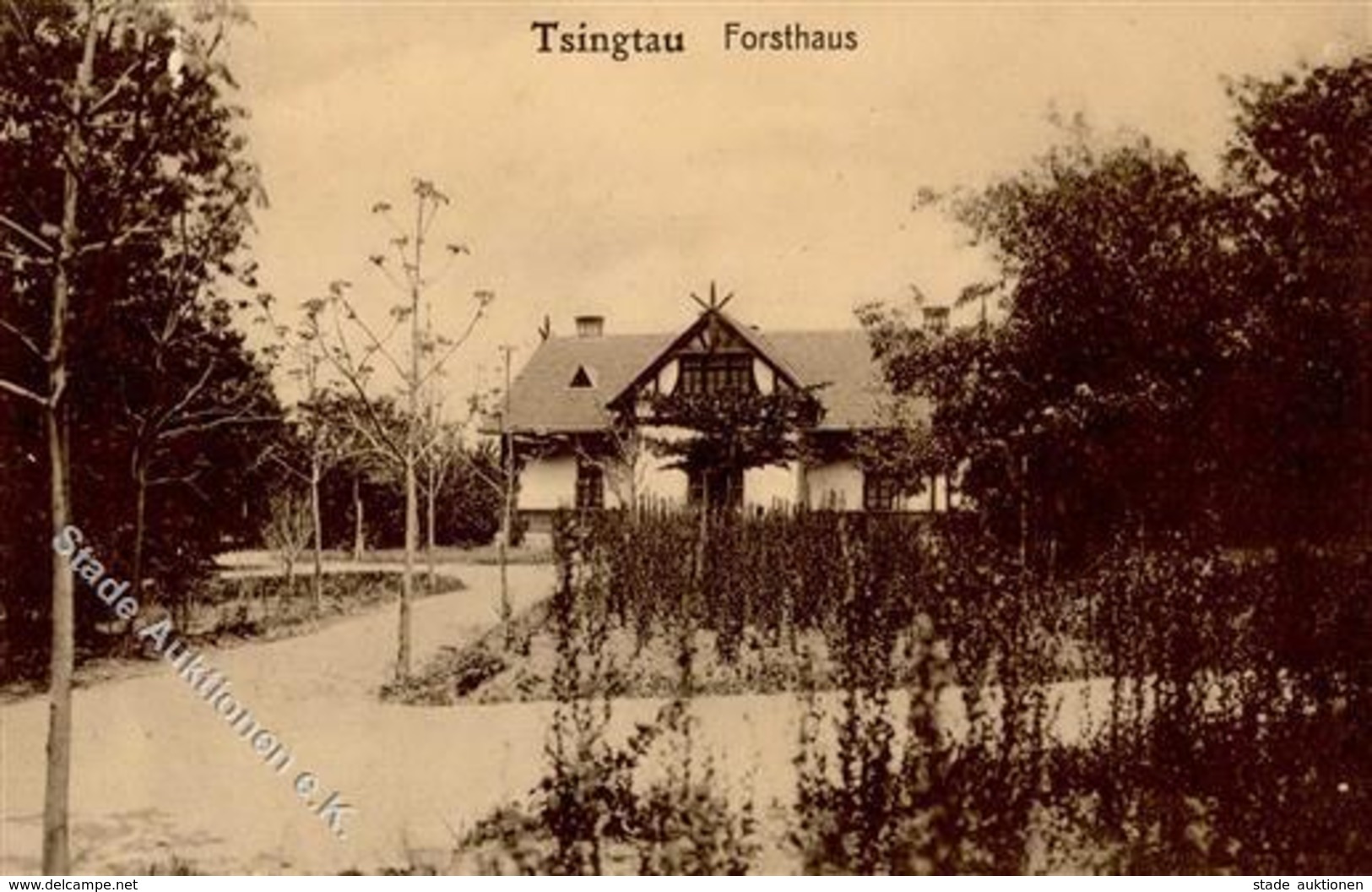 Kolonien Kiautschou Tsingtau Forsthaus Stpl. Tsingtau 5.3.12 I-II Colonies - Histoire