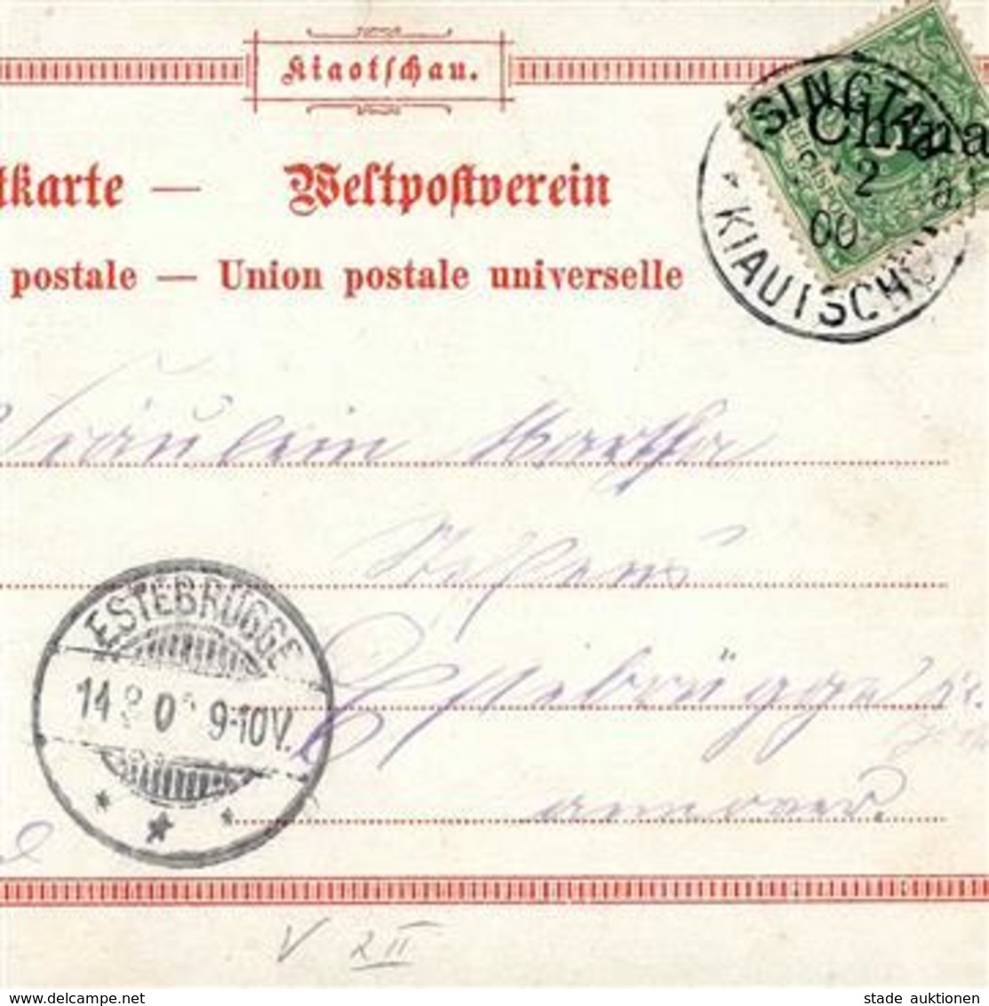 Kolonien Kiautschou Tsingtau Litho Stpl. Tsingtau 3.2.00 I-II (Eckbug, Fleckig) Colonies - Histoire