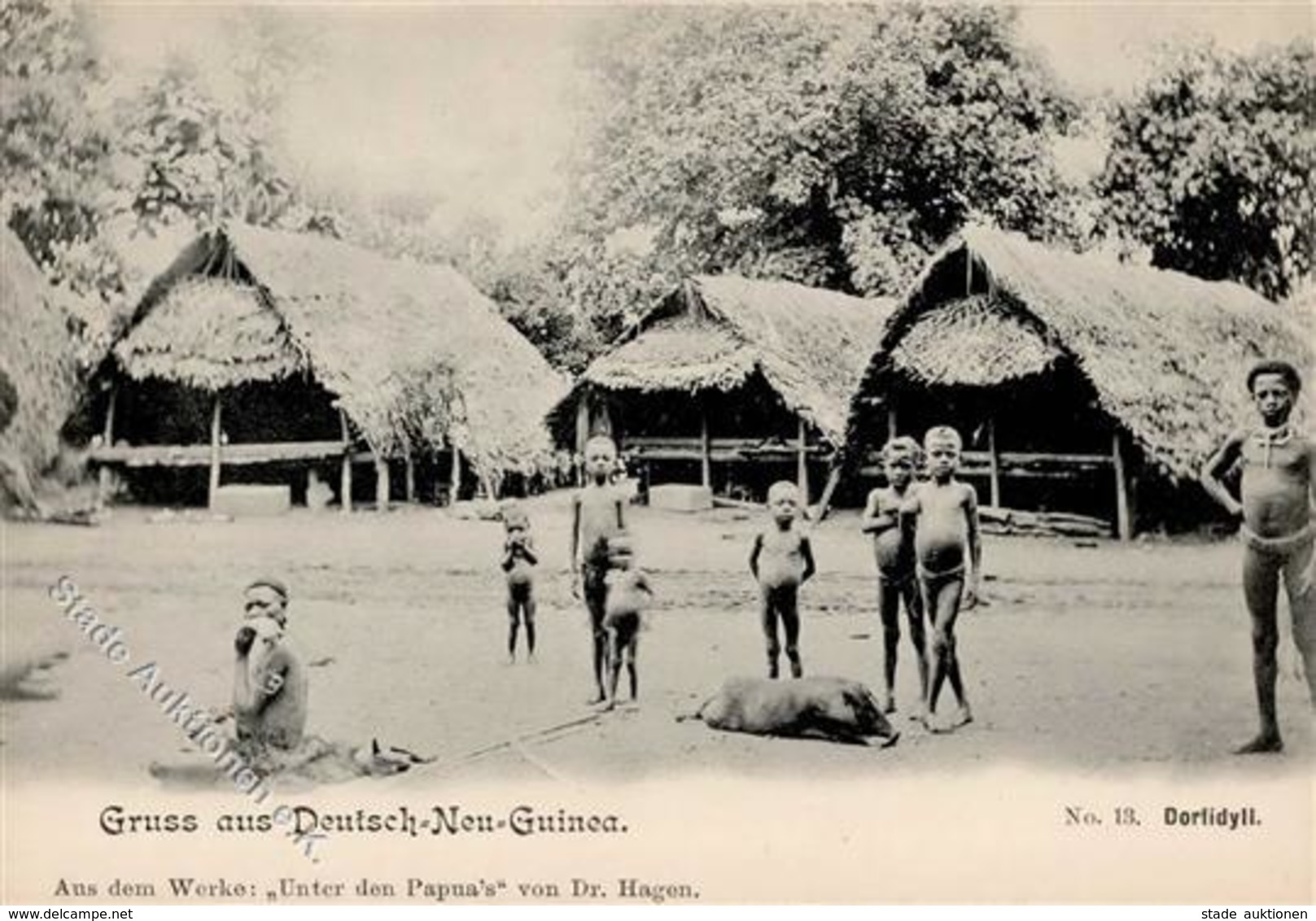 Kolonien Deutsch Neuguinea Dorfidyll I-II Colonies - Geschichte