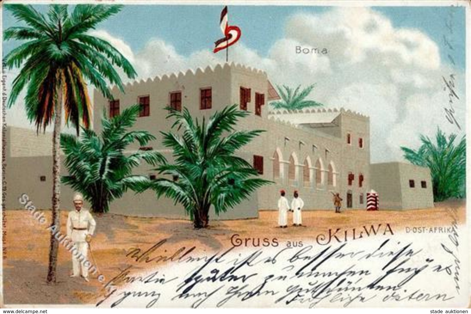 Kolonien Deutsch Ostafrika Boma Kongo Kilwa Boma  1898 II (Ecken Abgestossen, Eckbug) Colonies - Geschichte