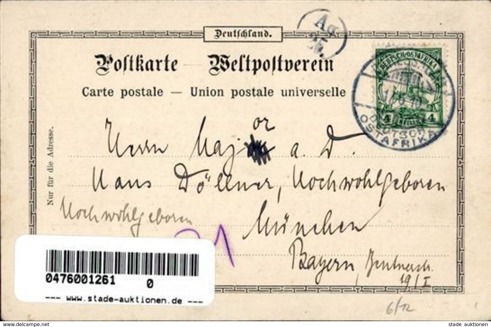 Kolonien Deutsch Ostafrika Boma Mpapua 1910 I-II Colonies - History