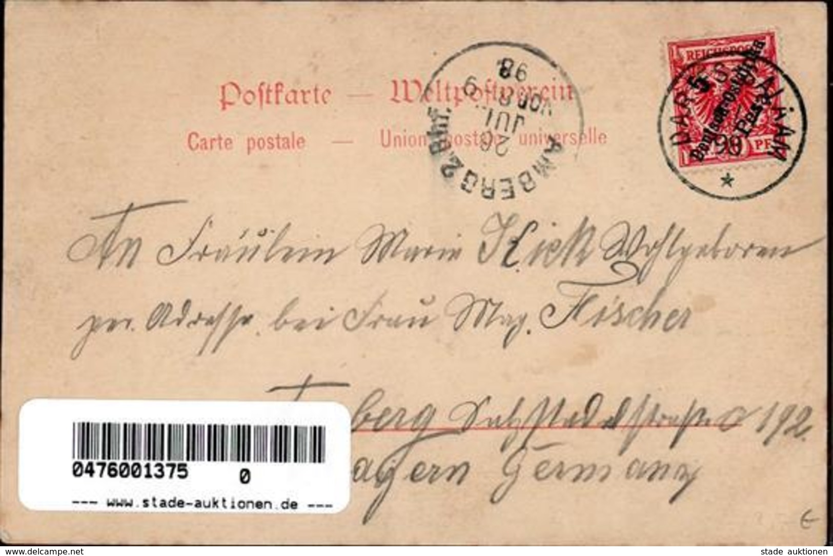 Kolonien Deutsch Ostafrika Dar-es-Salaam Kaisl. Bezirksamt 1898 I-II Colonies - Histoire