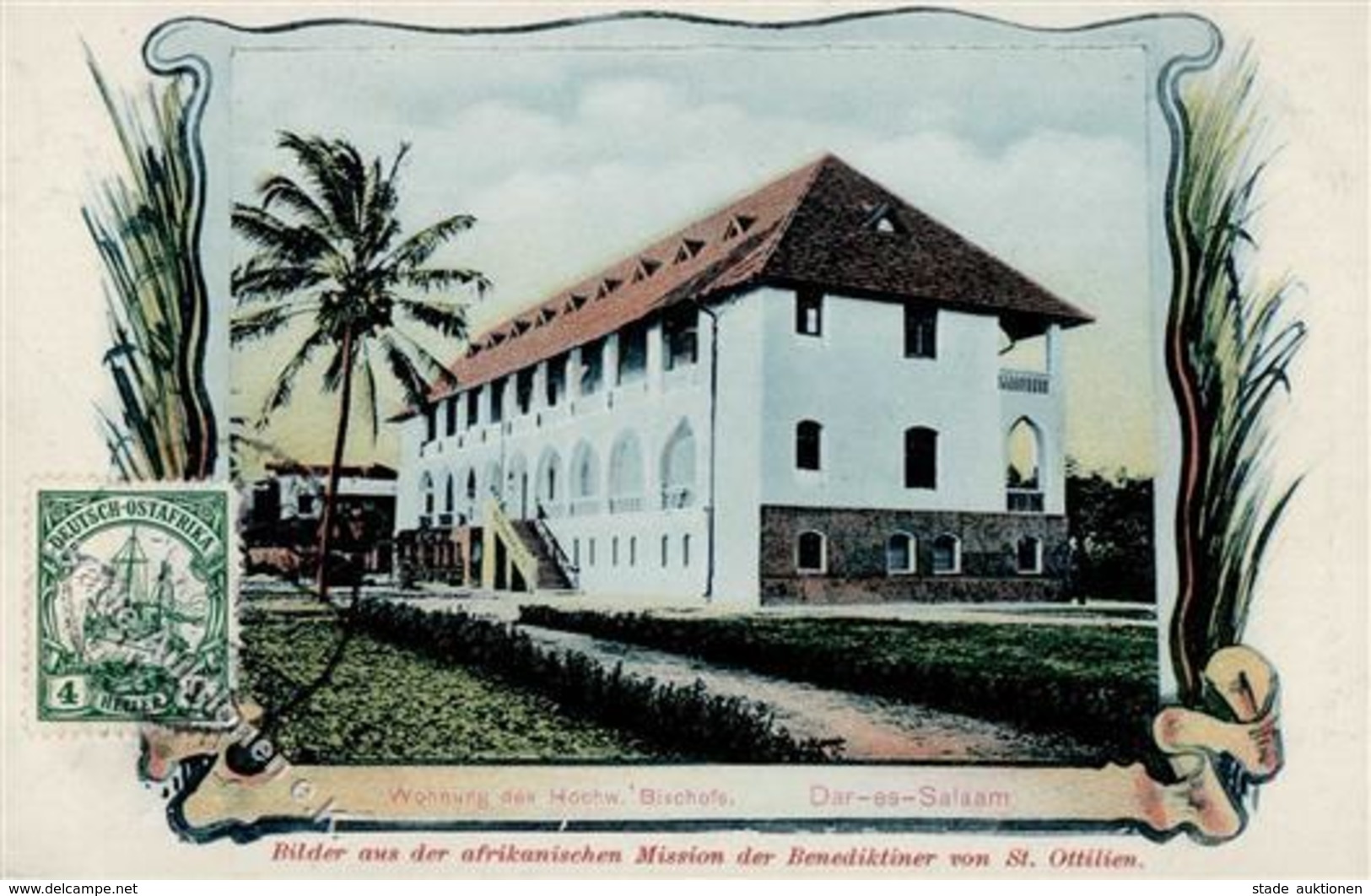 Kolonien Deutsch Ostafrika Dar-es-Salaam Mission Der Benedikter Von St. Ottilien Haus Des Bischofs 1910 I-II Colonies - History