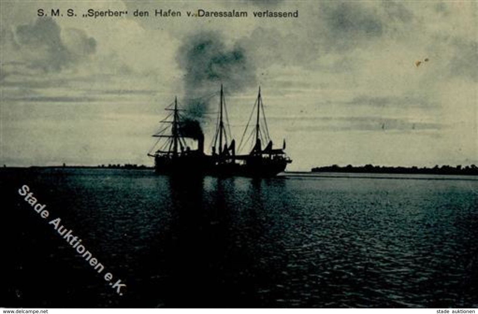 Kolonien Deutsch Ostafrika Dar-es-Salaam SMS Sperber Den Hafen Verlassend 1912 I-II Colonies - History