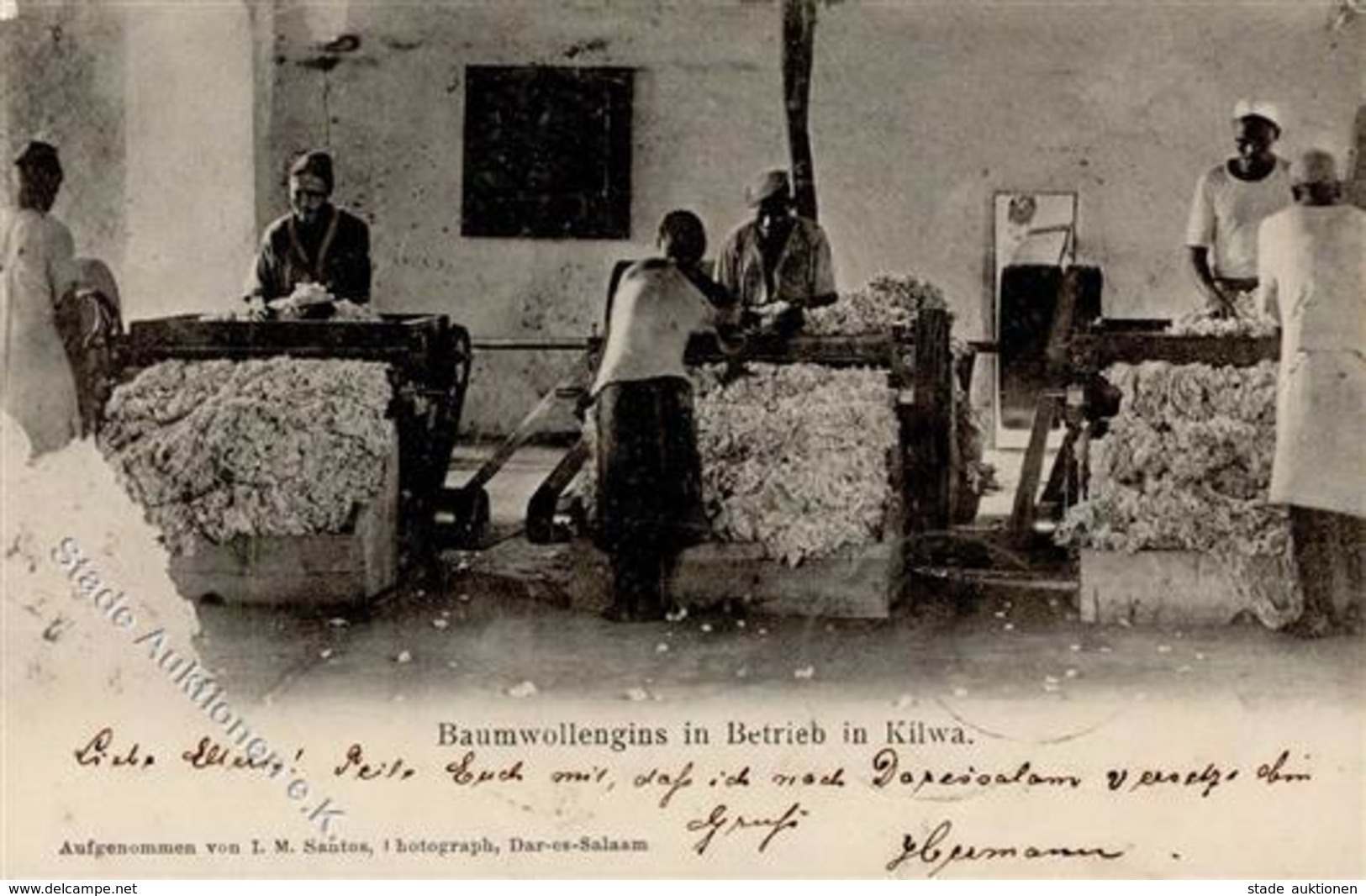 Kolonien Deutsch Ostafrika Kilwa Baumwollengins 1906 I-II (Marke Entfernt) Colonies - Histoire