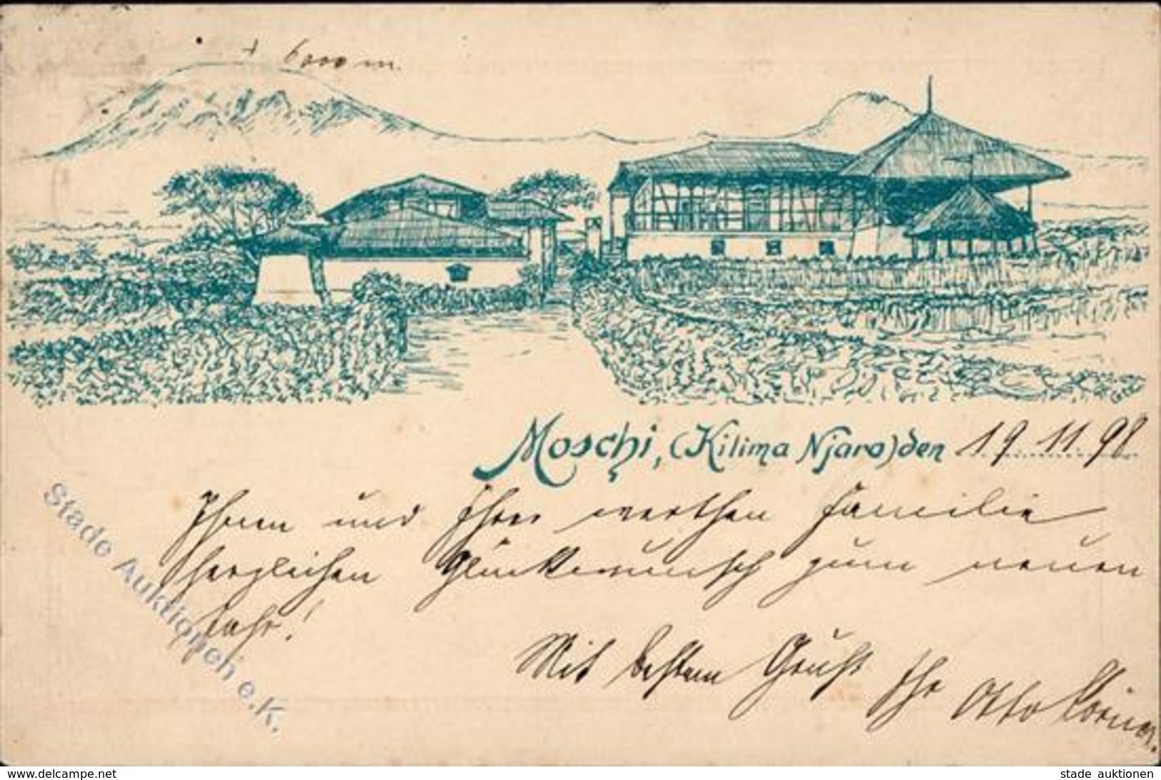 Kolonien Deutsch Ostafrika Moshi Tansania Kilima Njaro 1898 I-II (fleckig) Colonies - Histoire