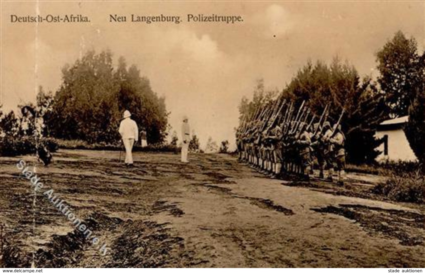 Kolonien Deutsch Ostafrika Neu Langenburg Polizeitruppe I-II (Stauchung) Colonies - History