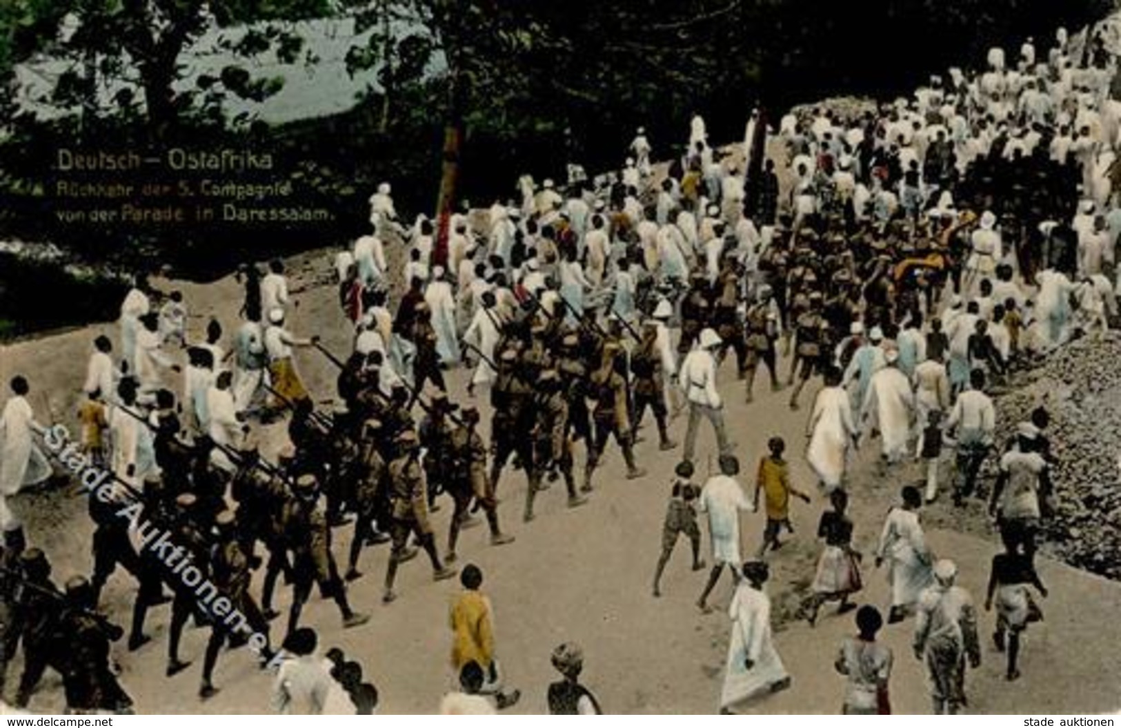 Kolonien Deutsch Ostafrika Rückkehr Der 5. Compagnie Von Der Parade In Daressalam 1912 I-II Colonies - Histoire