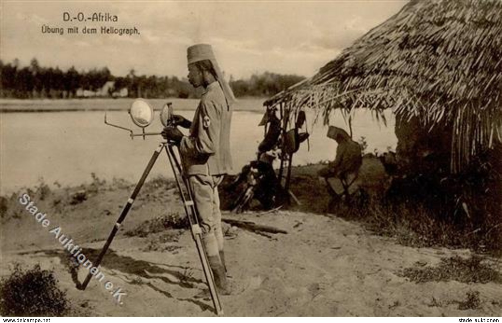 Kolonien Deutsch Ostafrika Übung Mit Dem Heliograph I-II Colonies - Histoire