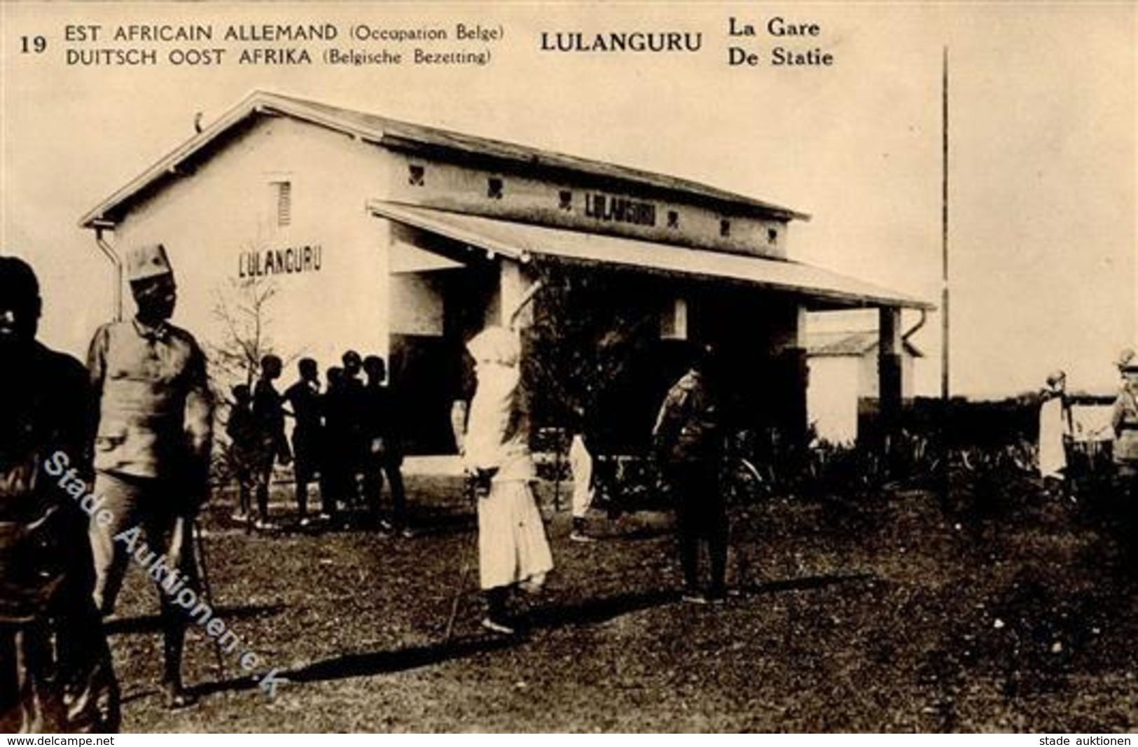 Kolonien Deutsch-Ostafrika Tanganjikabahn Station Lulanguru Stpl. Belgische Besetzungszeit I-II Colonies - Histoire