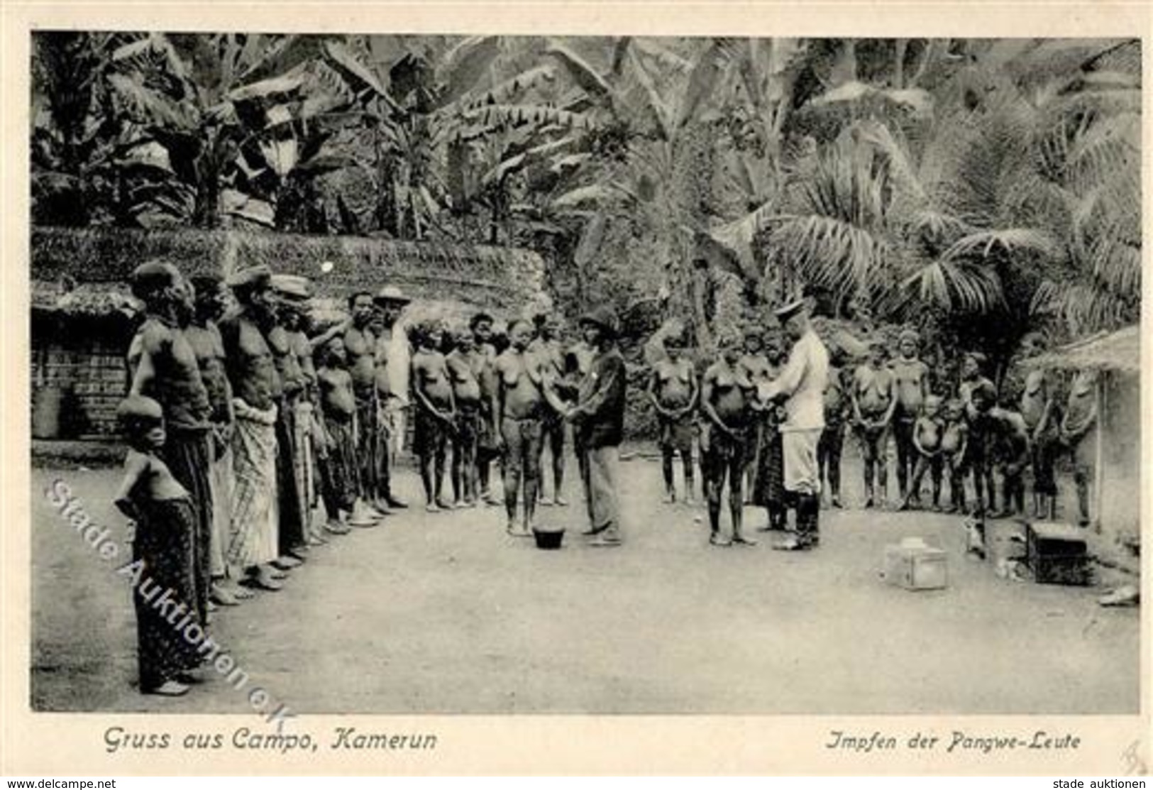 Kolonien Kamerun Campo Impfen Der Pangwe Leute Stpl. Kribi 30.12.09 I-II Colonies - Histoire