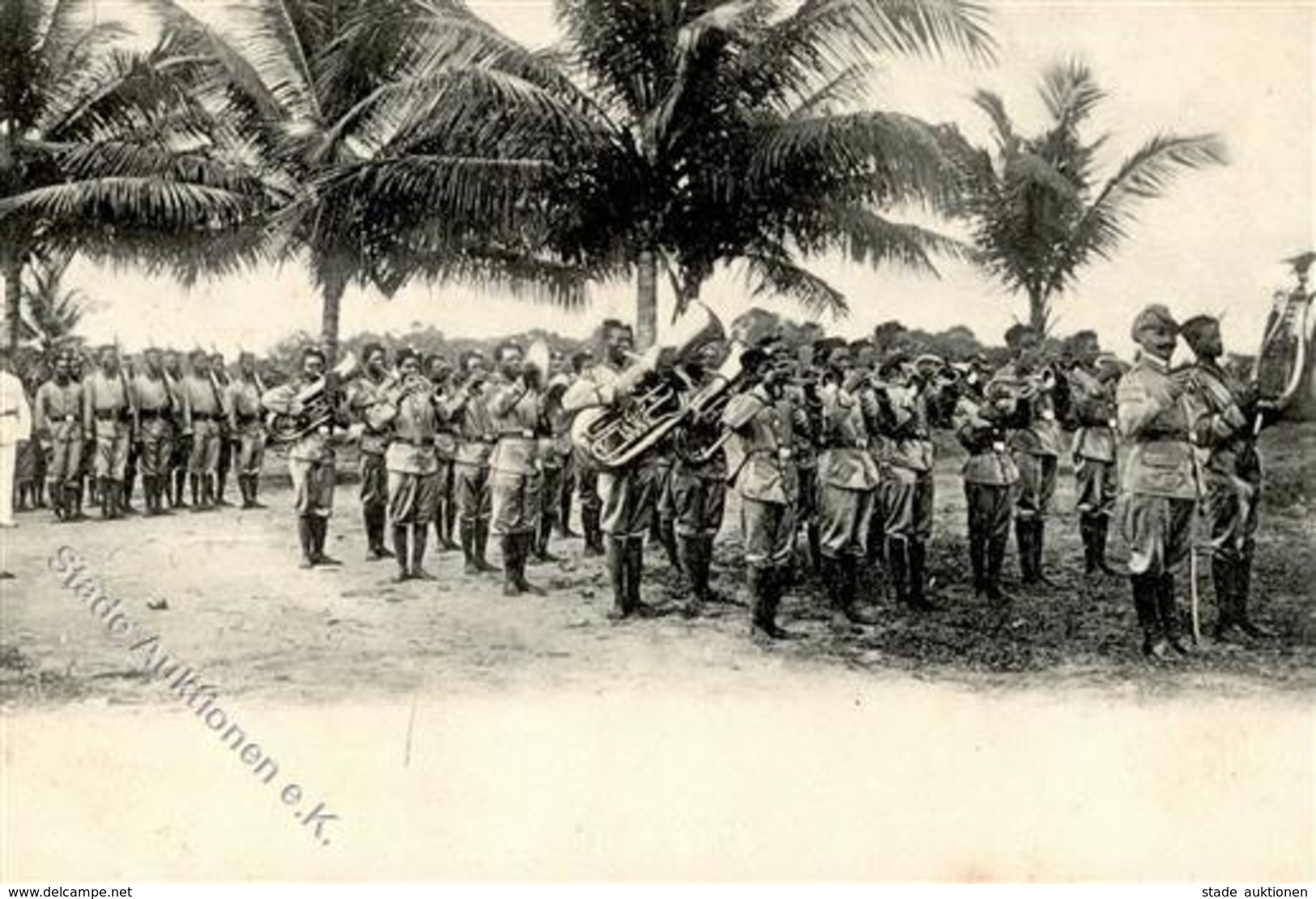 Kolonien Kamerun Musikkapelle Der Schutztruppe Stpl. Buea 17.8.05 I-II Colonies - Histoire