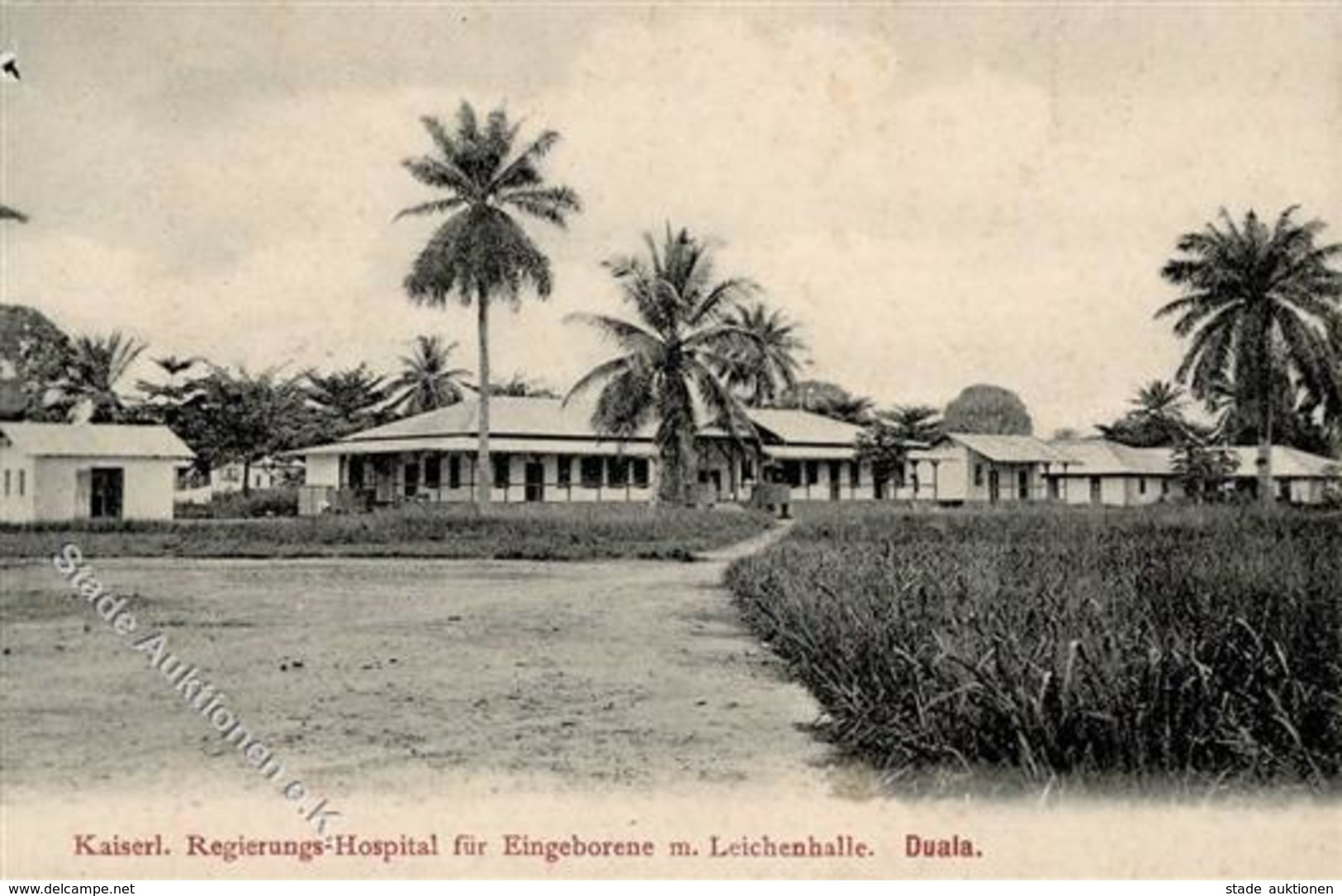 Kamerun Duala Kaiserl. Regierungs Hospital I-II (Marke Entfernt) - Weltkrieg 1914-18