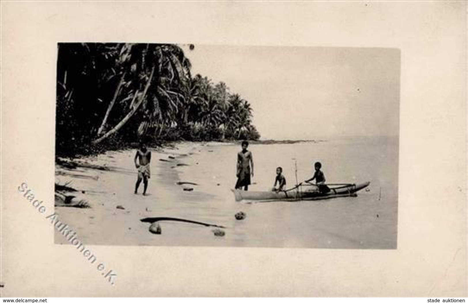 Kolonien Deutsche Samoa Inseln Kinder Strand Foto AK I-II Colonies - History