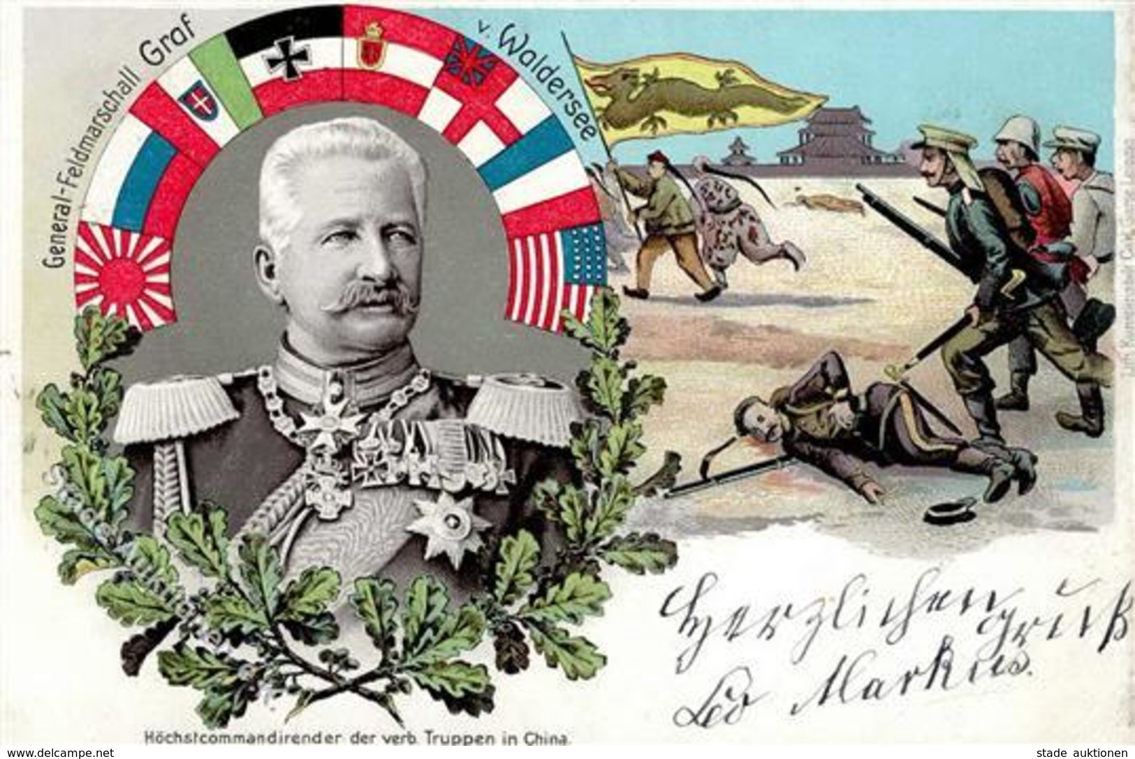 Kolonien CHINA - Litho General-Feldmarschall GRAF WALDERSEE Mit BOXERAUFSTAND I-II Colonies - Geschichte