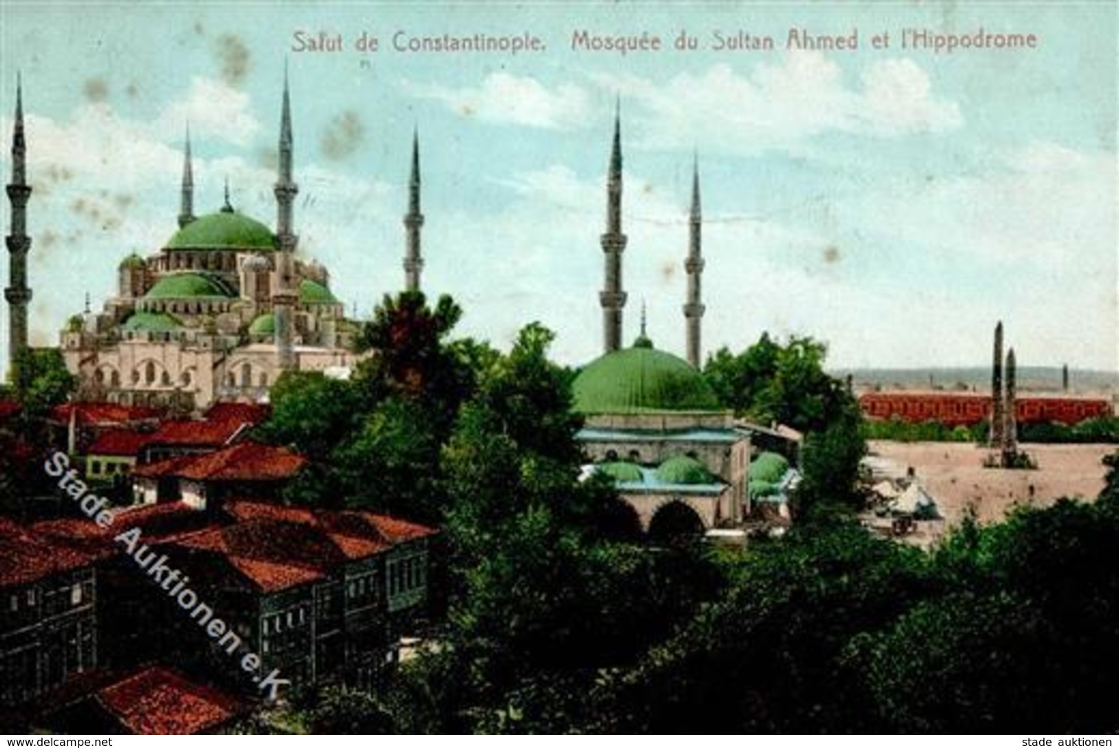 Deutsche Post Türkei Konstantinopel Stpl. 23.8.1917 Feldpost I-II (fleckig) - Histoire