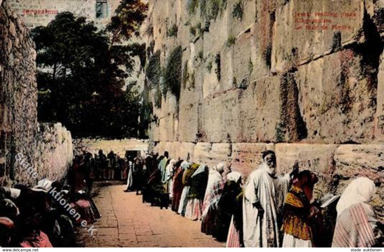 Kolonien Deutsche Post Türkei Jerusalem Klagemauer 1913 I-II Colonies - Storia