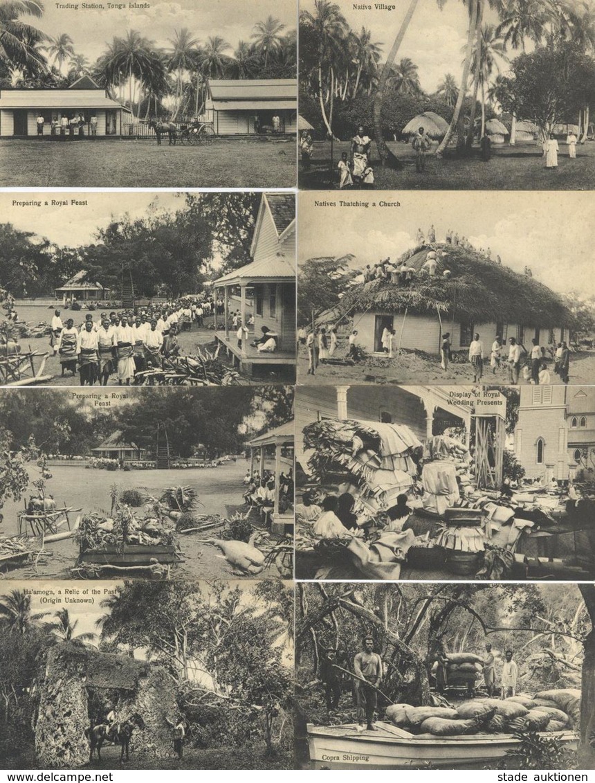 Kolonien Tonga Polynesien Lot Mit 8 Ansichtskarten I-II Colonies - History