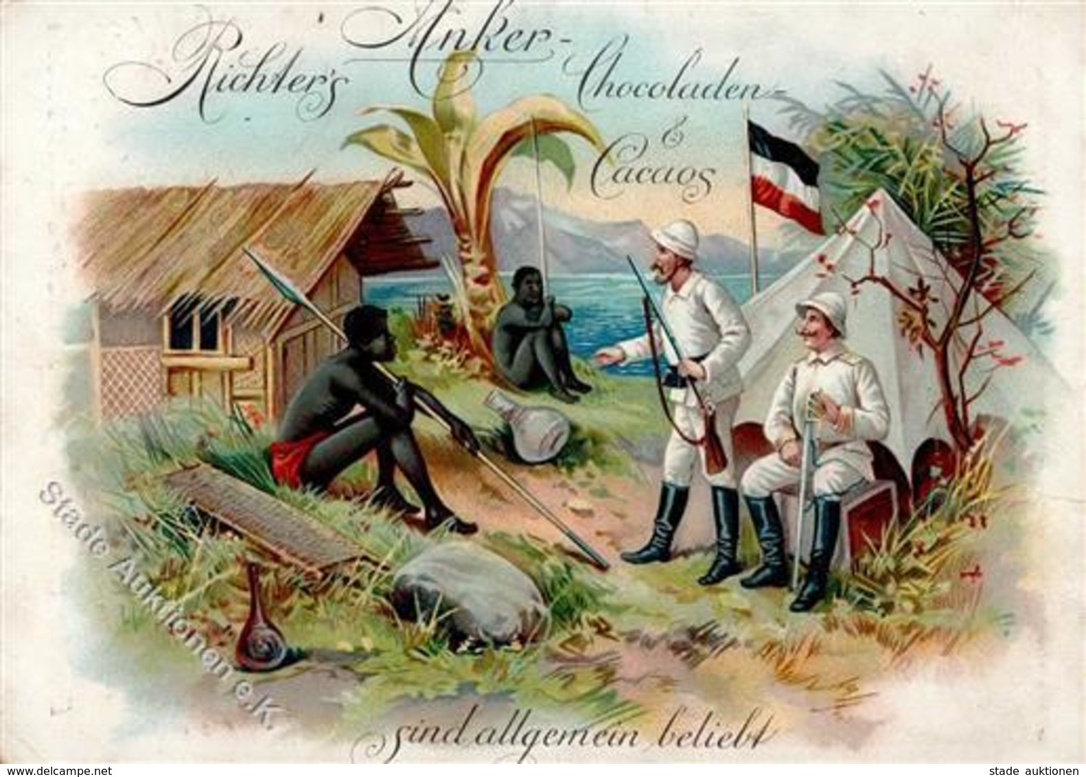 Kolonien Werbung Richters Anker Schokolade Litho I-II (keine Ak-Einteilung) Colonies Publicite - Histoire