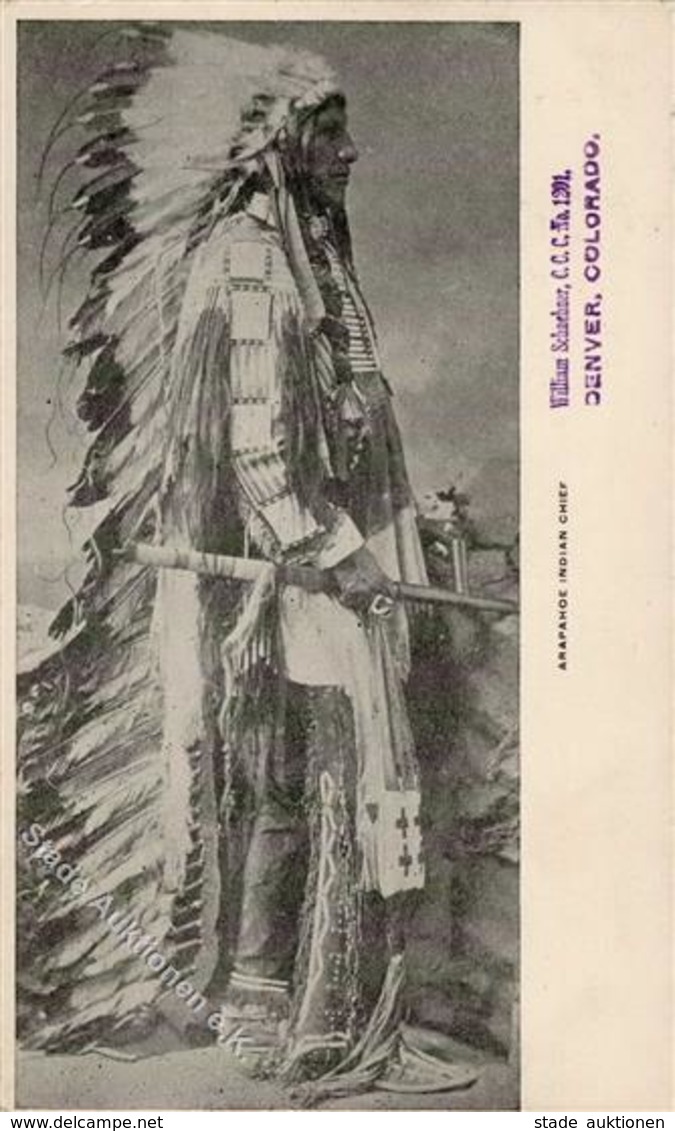 Indianer Arapaho Häuptling  1905 I-II (Stauchungen) - Indiens D'Amérique Du Nord