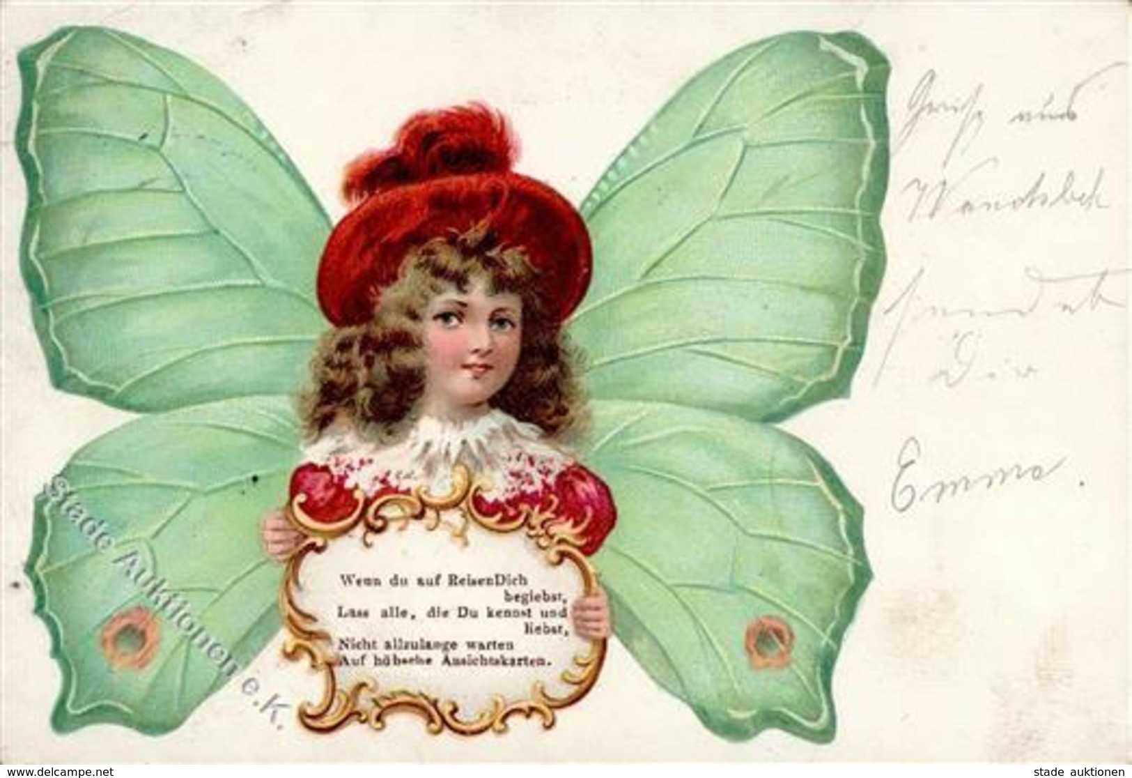 AK - Geschichte  Schmetterling Personifiziert  Lithographie 1900 I-II - Geschichte