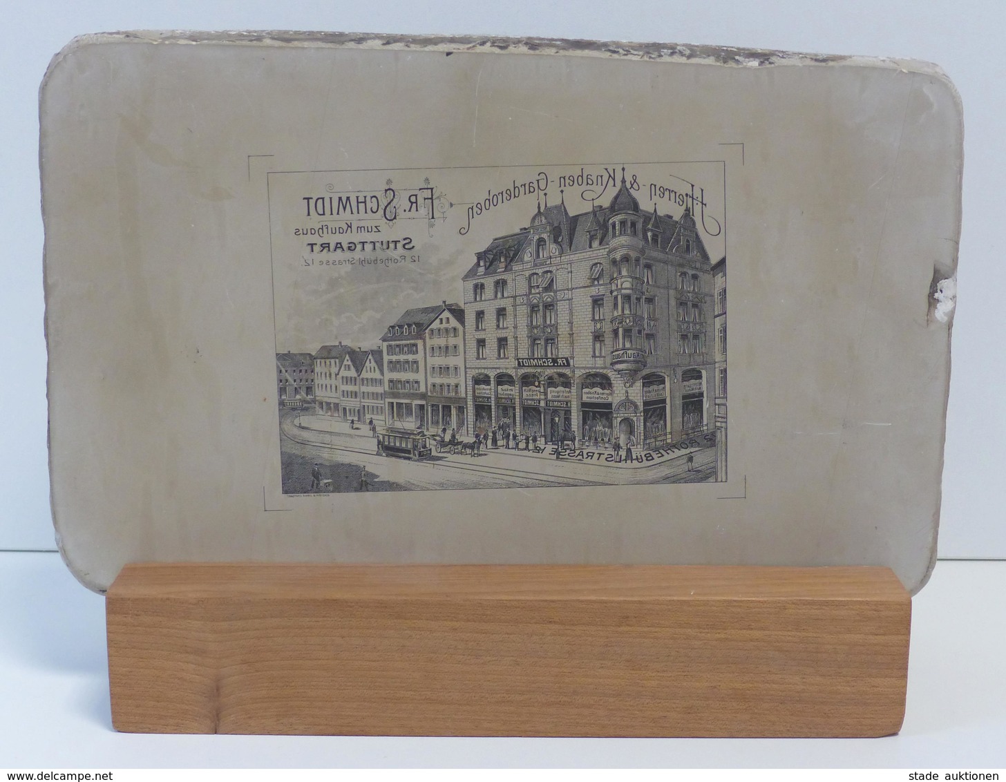 AK-Geschichte 1 Litho-Stein Mit Ständer Stuttgart (7000) Fr. Schmidt Kaufhaus I-II - Geschichte