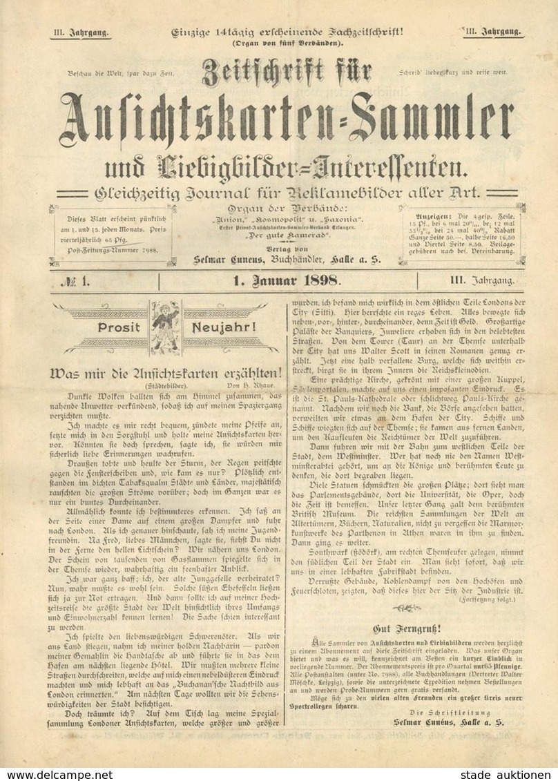 AK-Geschichte Buch Zeitschrift Für AK Sammler Und Liebigbilder Interessenten Jahrgang III. U. IV. 1898/1899 Gebunden Ver - Histoire